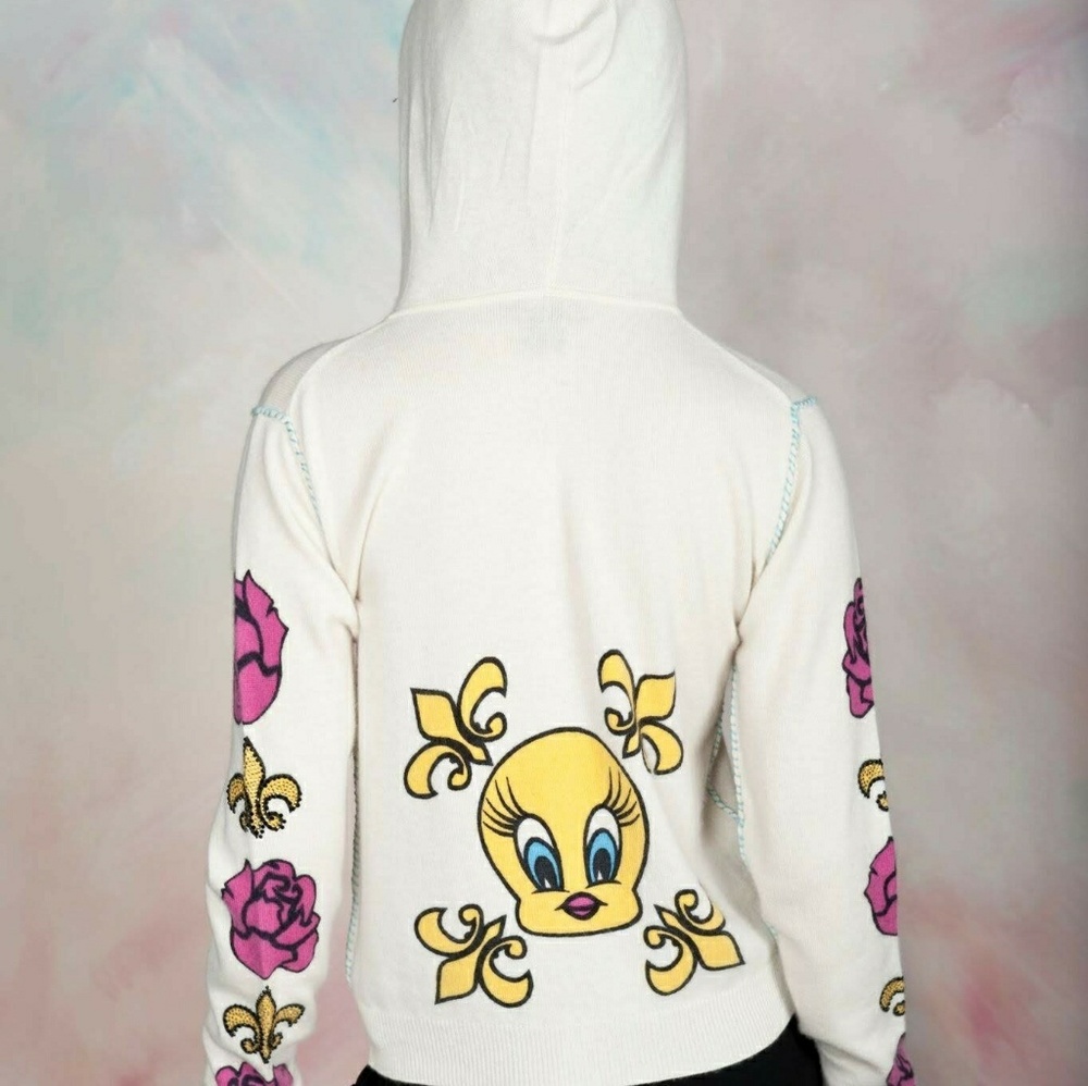 Authentic Loonie Tunes Tweety Bird Cashmere ZipUp